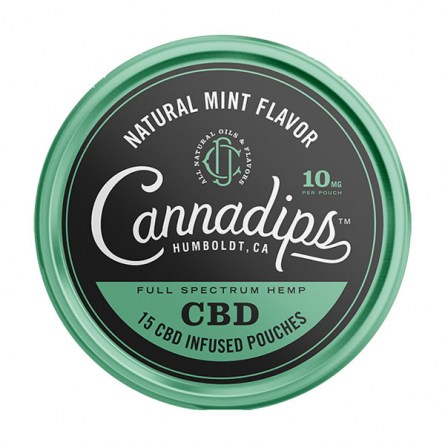 Cannadips CBD Single Tins Natural Mint